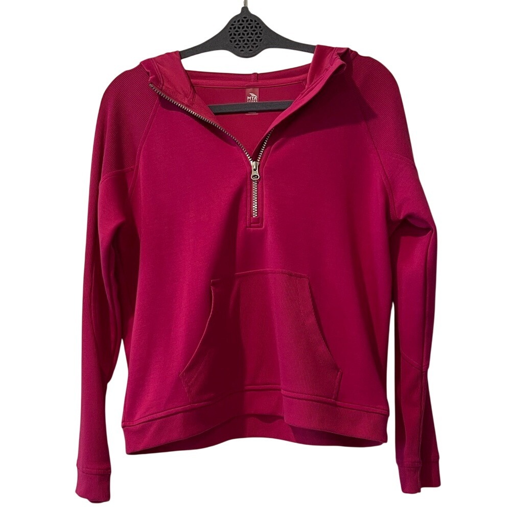 MTA Sport Girls Half-Zip Hooded Pink‎ Pullover XL 14/16